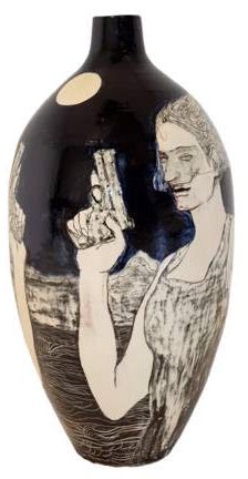 Imaginary Friend, ceramics, 2021, h90 ø45 cm